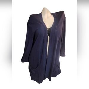 Karen Scott Navy Women's Cardigan